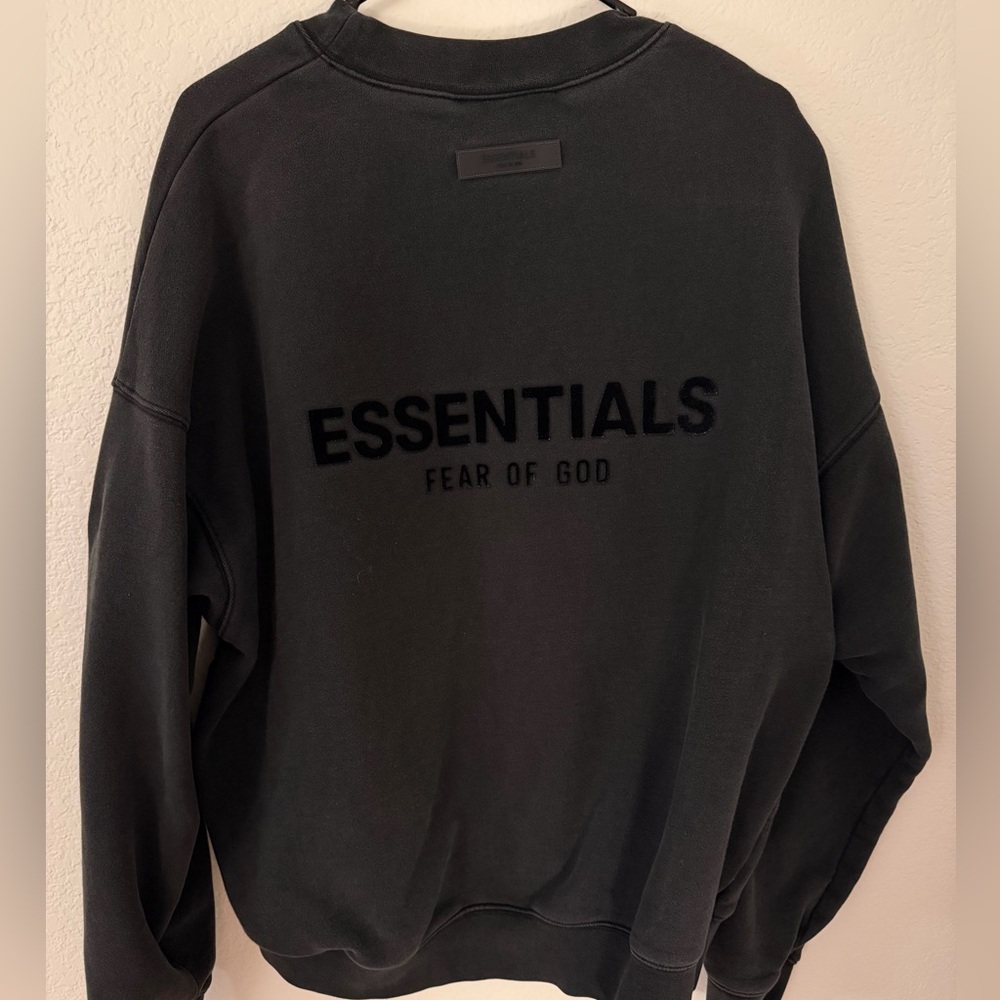 Vintage black Fear of God Essentials Black crew neck size L